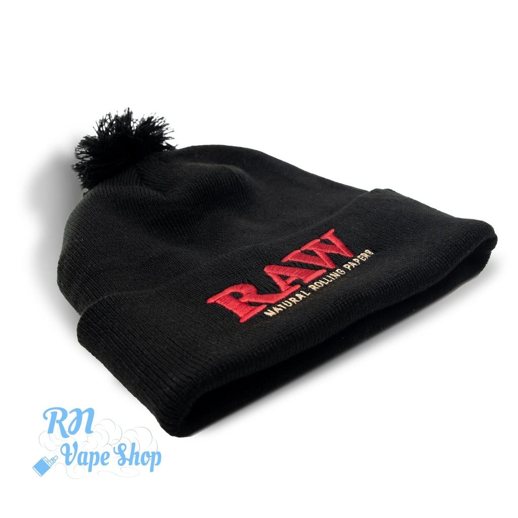 RAW Pom Pom Beanie - Black RAW Pom Pom Beanie - Black RN Vape Shop   