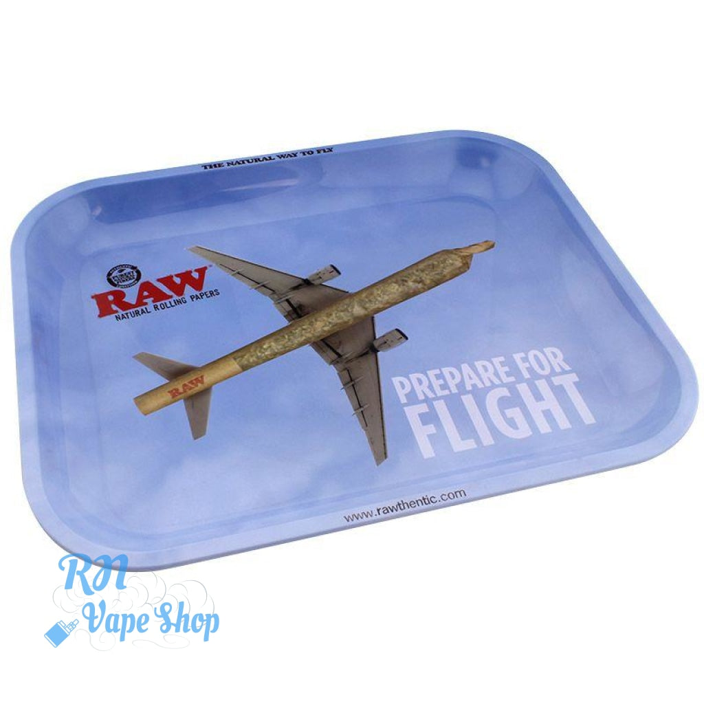 RAW Prepare For Flight Metal Rolling Trays RAW Rolling Trays RN Vape Shop Medium  