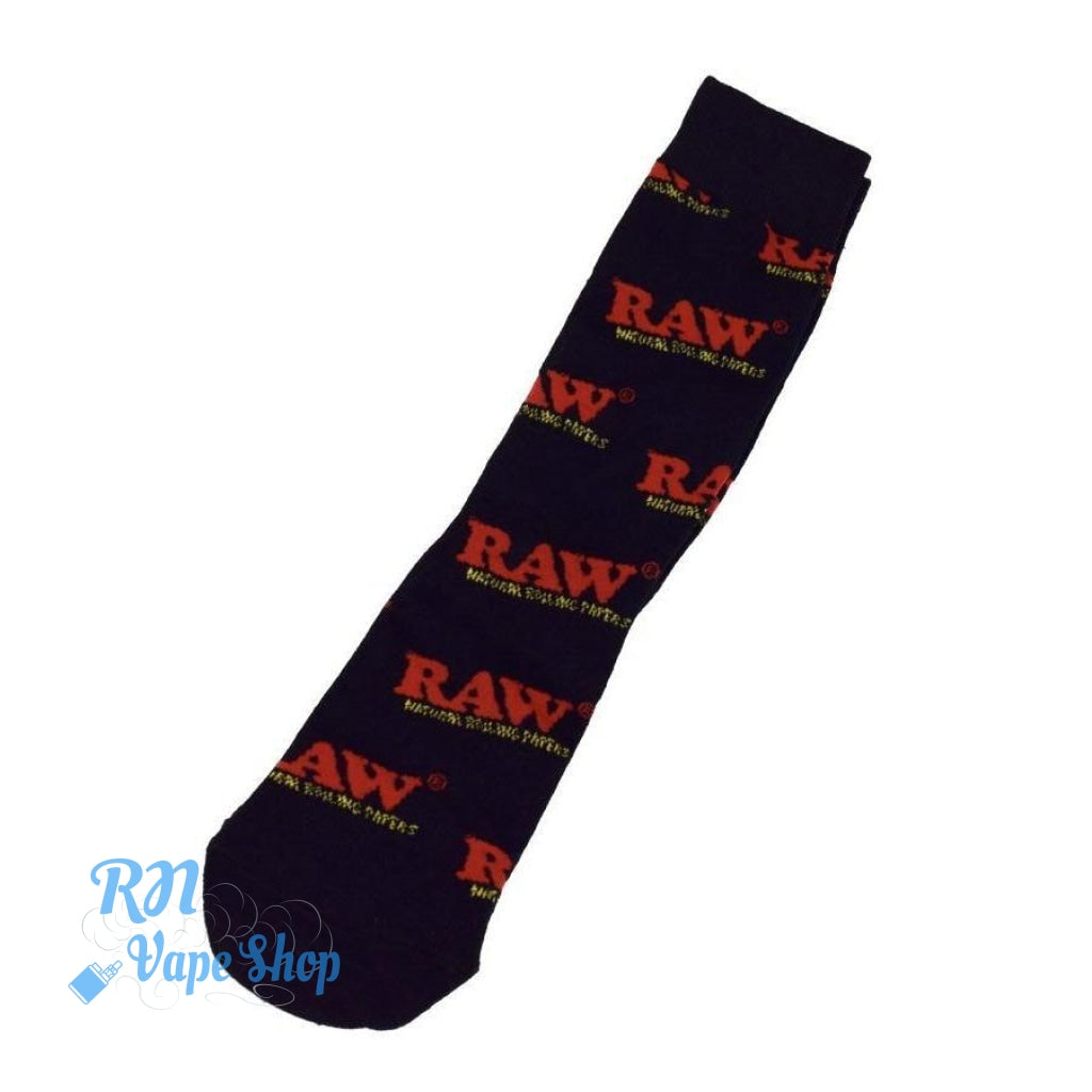 RAW Rolling Papers Brand Socks Black RAW Rolling Papers Socks RN Vape Shop   