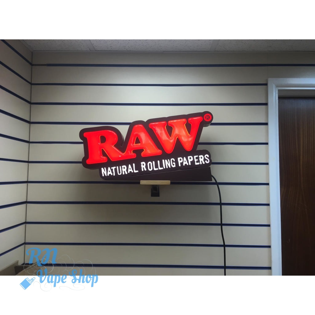 RAW Rolling Papers Limited Edition Window Light up Sign Window Light up Sign RN Vape Shop   