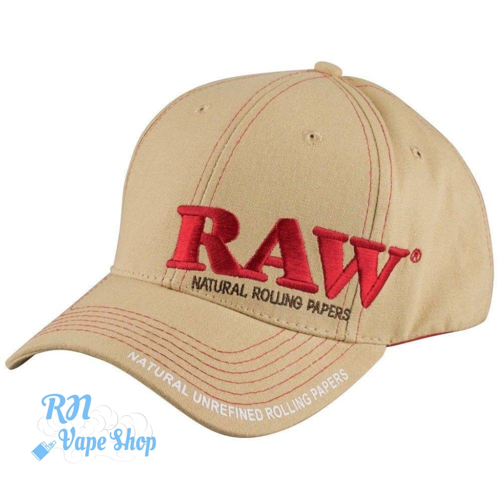 RAW Rolling Papers Tan Baseball Snapback Smokers Cap With Packing Tool RAW Rolling Papers Baseball RN Vape Shop   