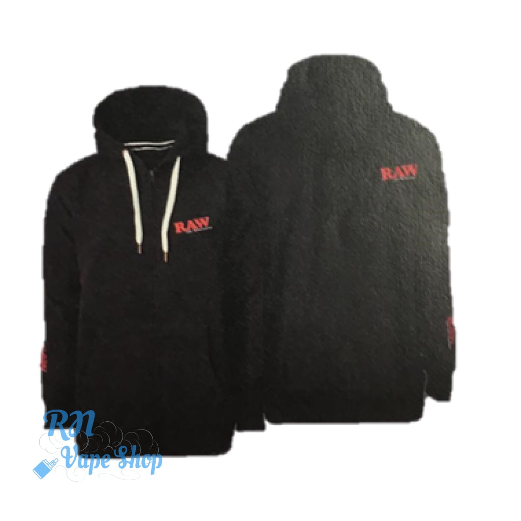 RAW RP Mens ZIP Hoodie Black RAW Hoodies RN Vape Shop Small  