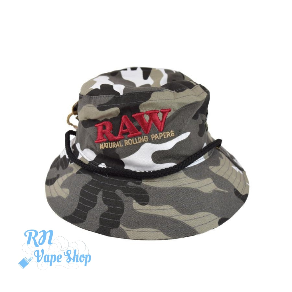 RAW Smokerman's Bucket Hat - Camo RAW Smokerman's Bucket Hat - Black RN Vape Shop Large  