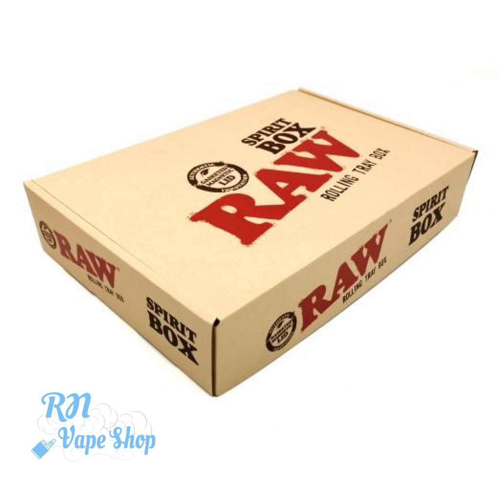 RAW Spirit Box - Wooden Rolling Tray Box RAW Wooden Box RN Vape Shop   