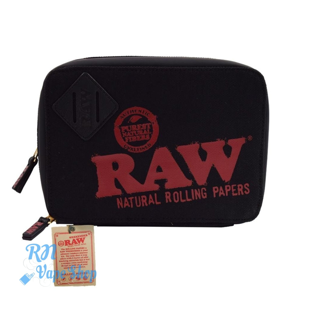 RAW Trappkit Black Stash Bag + Free RAW KS Black Papers RAW X Trappkit Black Stash Bag RN Vape Shop   