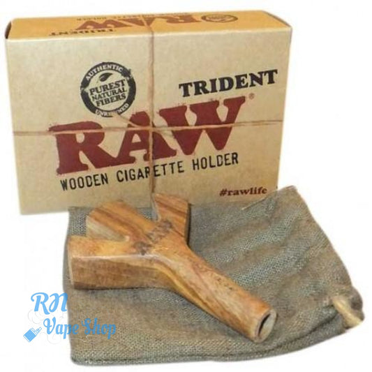 RAW Trident Triple Wooden Cigarette Holder RAW Wooden Cigarette Holder RN Vape Shop   