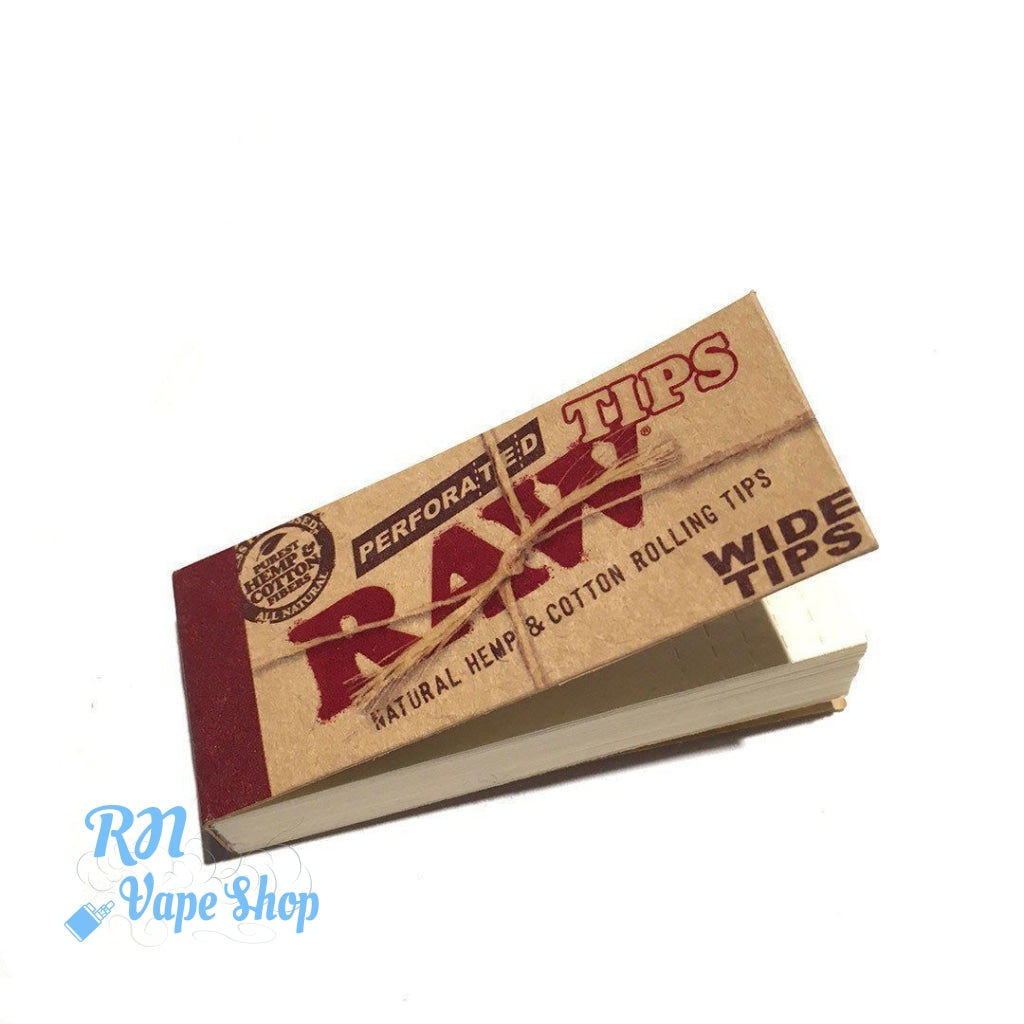 RAW Wide Perforated Hemp & Cotton Tips Hemp & Cotton Tips RN Vape Shop   