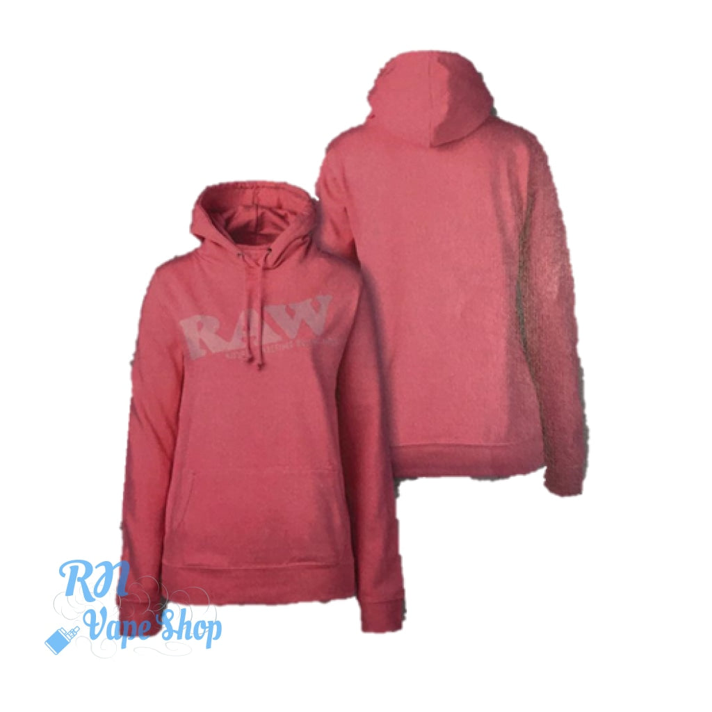 RAW Womens Hoodie Pink college style RAW Hoodies RN Vape Shop Small  