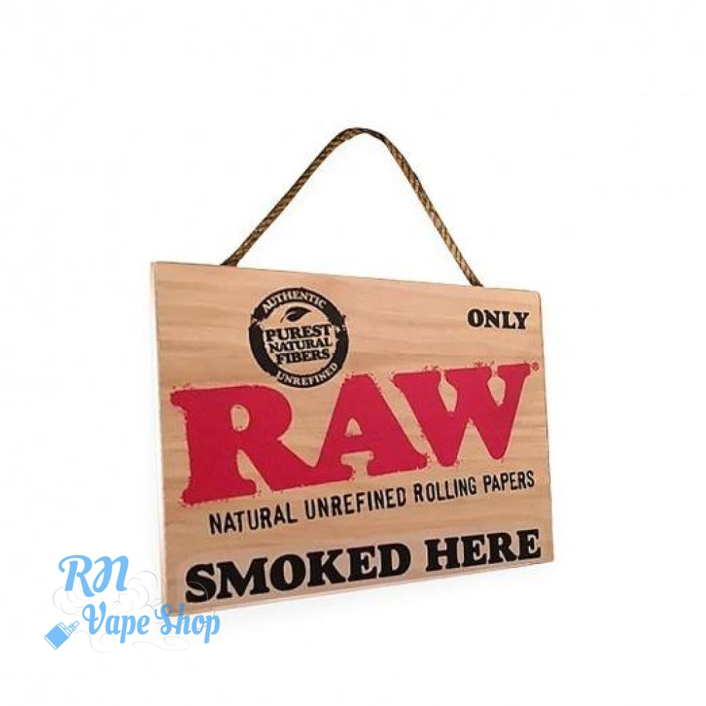 RAW Wooden Door Sign RAW WOODEN Sign RN Vape Shop   