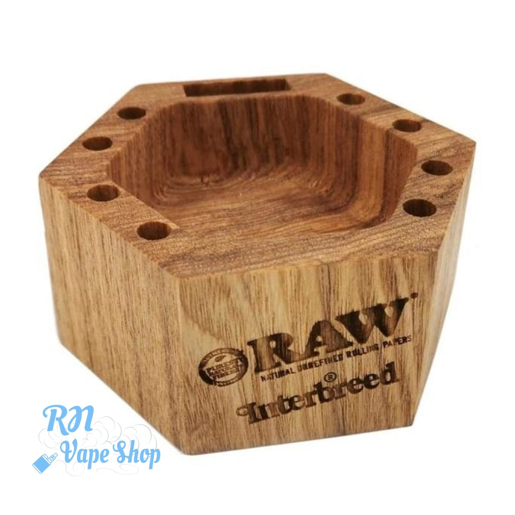 RAW X Interbreed Chilling Wood Ashtray RAW Wood Ashtray RN Vape Shop   