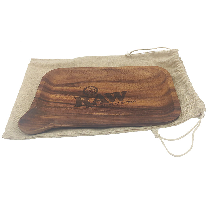 RAW Wooden Pour Rolling Tray RAW Wooden Rolling Tray RN Vape Shop   