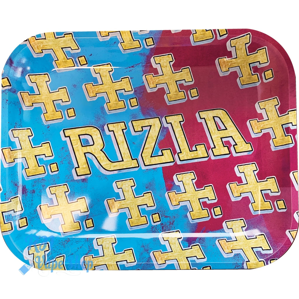 Rizla Metal Rolling Trays - MULTI LOGO Rizla Rolling Tray RN Vape Shop Large  