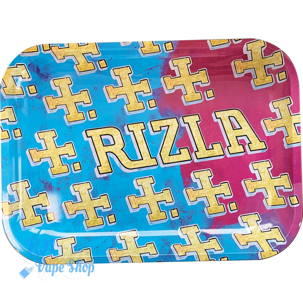 Rizla Metal Rolling Trays - MULTI LOGO Rizla Rolling Tray RN Vape Shop Medium  