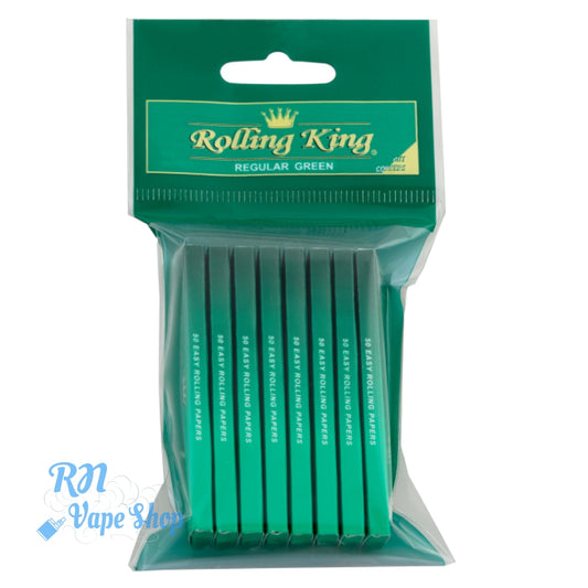 Rolling King Green Regular Rolling Papers - Pack of 8 Rolling King Papers RN Vape Shop   