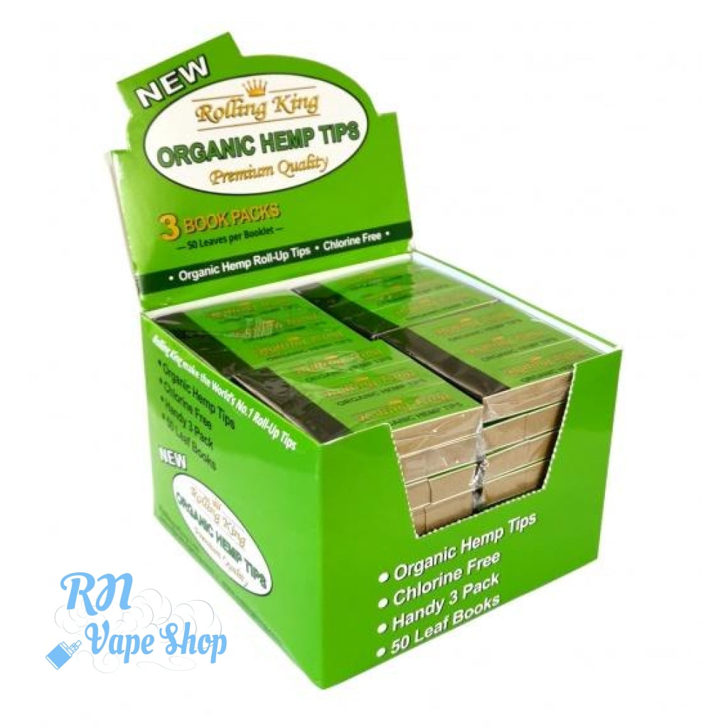 Rolling King Organic Hemp Rolling Tips Rolling King Papers RN Vape Shop   