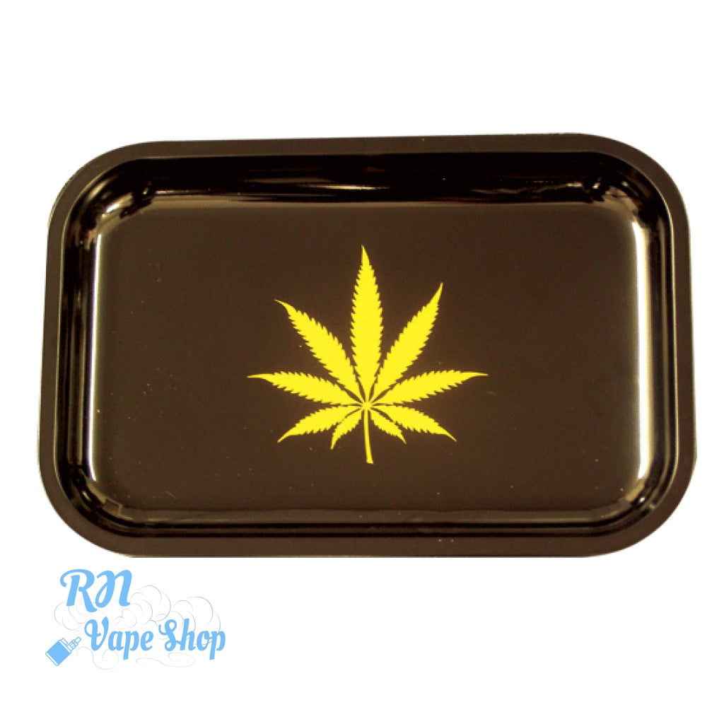 Rolling King Small Black leaf rolling tray + FREE Rolling Papers Rolling King Tray's RN Vape Shop   