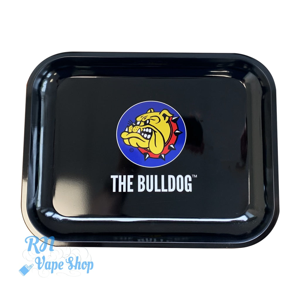 THE BULLDOG Metal Rolling Trays - Single Logo The Bulldog Rolling Tray RN Vape Shop Medium  