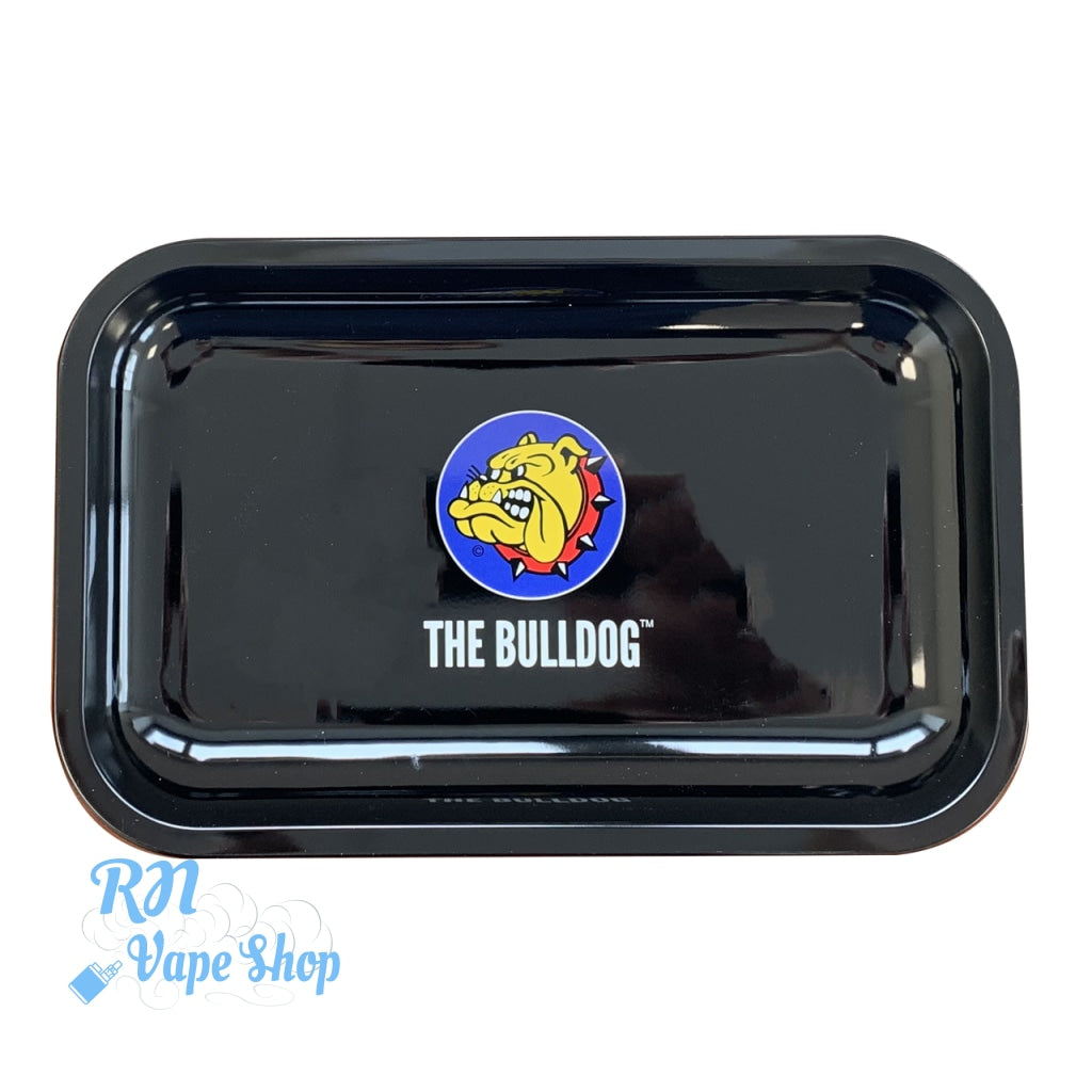 THE BULLDOG Metal Rolling Trays - Single Logo The Bulldog Rolling Tray RN Vape Shop Small  