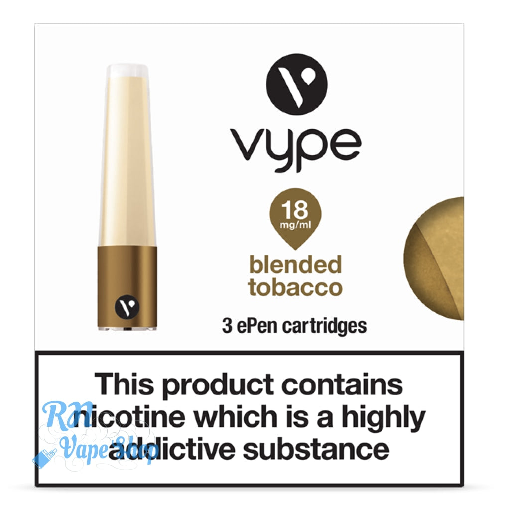 Vype E-Liquid e-cigarette Starter Pack RN Vape Shop Vype ePen Blended Tobacco Caps 18mg  